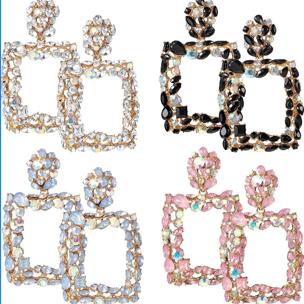 🆕✨Beautiful Rhinestone Crystal Drop Earrings✨ - Picture 2 of 7